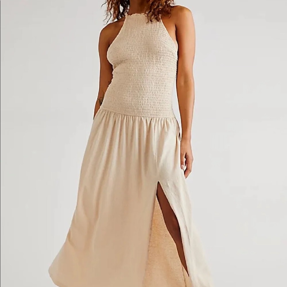 Free People Women's Spell On You Maxi Dress, Softest Oat, Small